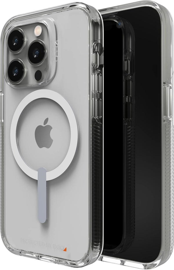 Gear4 ZAGG Crystal Palace Snap Case for iPhone 14 Pro - Clear, D30 Drop Protection, Anti-Yellowing, MagSafe Compatible