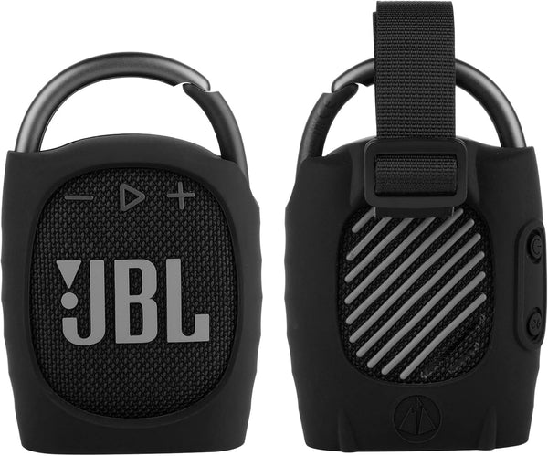 TXEsign Silicone Protective Carrying Case for JBL Clip 4 - Portable Mini Bluetooth Speaker Cover (Black)