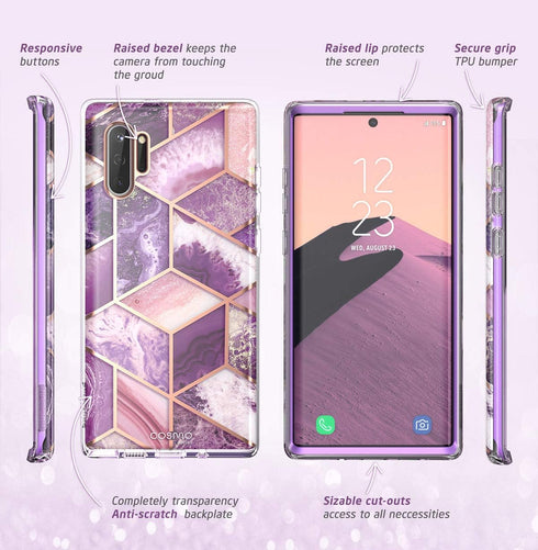i-Blason Cosmo Series Case for Galaxy Note 10 (2019 Release) - Protective Bumper Marble Design Without Built-in Screen