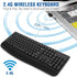 EDJO 2.4G Wireless Keyboard, Ergonomic Full Size Wireless Computer Keyboard with Wrist Rest for Windows, Mac OS