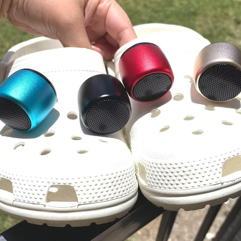 Croc Speaker, Mini Bluetooth Speaker for Croc, Halloween Mini Speaker, Bluetooth Croc Charm (Pink)