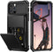 Nvollnoe iPhone 12/12 Pro Case with Card Holder - Dual Layer Heavy Duty Shockproof Wallet Case with Hidden Card Slot