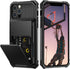 Nvollnoe iPhone 12/12 Pro Case with Card Holder - Dual Layer Heavy Duty Shockproof Wallet Case with Hidden Card Slot