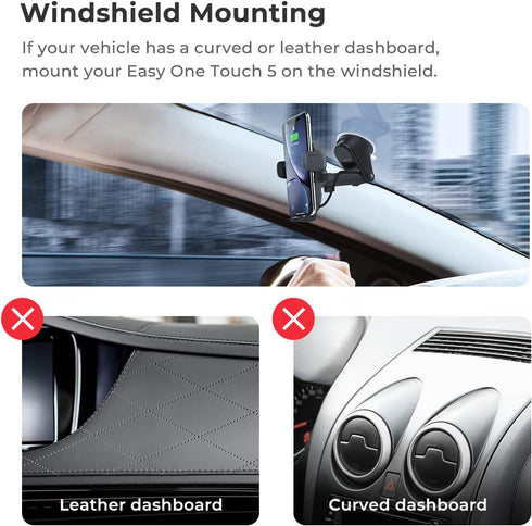 iOttie Car Charger Easy One Touch Wireless 2 Qi Charging Dashboard Phone Mount for iPhone, Samsung Galaxy, LG