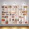 CGXINS White Bookshelf Office Backdrop Photo Backdrop Video Conference Zoom Backdrop Home Office
