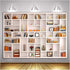 CGXINS White Bookshelf Office Backdrop Photo Backdrop Video Conference Zoom Backdrop Home Office