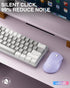 SM66 Purple Wireless Mouse for Laptop - Silent Dual Mode, Adjustable 4800 DPI, Rechargeable Bluetooth & Wireless
