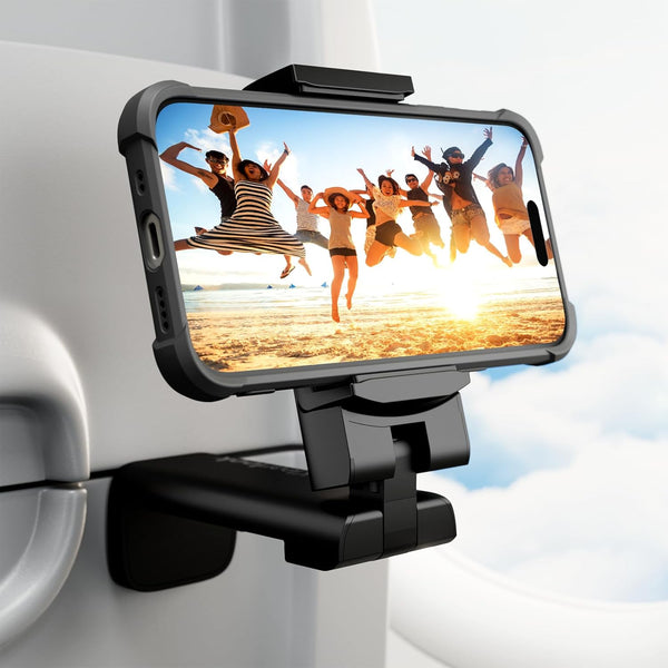Portable Airplane Phone Holder - Klearlook Universal Travel Essentials with 360° Rotation