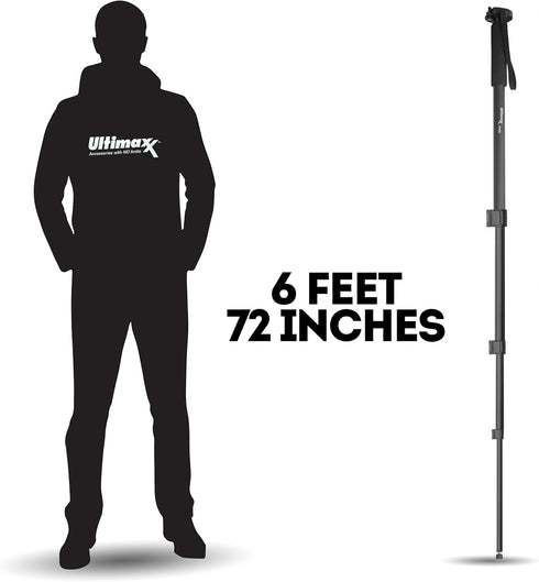 Ultimaxx 72" Monopod with Quick Release for Canon, Nikon, Sony, and Other Digital SLR Cameras