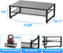 gianotter 2-Tier Metal Monitor Stand Riser, Desk Organizer for Office Supplies, Black Workspace Storage