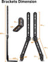 KAMIWI 22 Lbs 180 Soundbar Mounts Under TV, Max Load Sound Bar Mount Bracket Holder with Adjustable Extension Plates