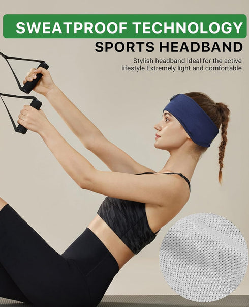 Sleeping Headphones, Sport Headband with Built-in Speakers, Perfect for Workout, Running, Yoga, Travel, Meditation