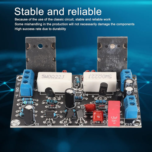 Mono High Power Amplifier Board 100W, Quiet Speaker Circuit Protection, Stable for Use