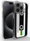 Retro Cassette Tape Phone Case for 15 Pro Max 6.7in, Slim Drop Protection Cover with Stand - Color Cassette Tape