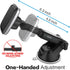 1Zero Magnetic Phone Car Mount with Quick Extension Telescopic Arm, Hands-Free Windshield Dashboard Cell Phone Holder for Car Compatible with iPhone Smartphone, Sticky Suction Cup, 6 Strong Magnets