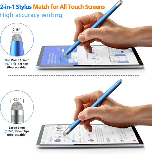 STYLUSLINK 5 Pack Stylus Pen for Touchscreen, Dual Fiber Stylus, High Sensitivity and Precision, Universal Stylus Pen