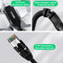 USB C to Ethernet Cable 20 FT, Type C to RJ45 Network Adapter, Gigabit, Braided, Directly Connected, Thunderbolt 4/3