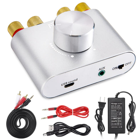 Facmogu F900S 160W Bluetooth 5.0 Mini Amplifier, 80Wx2 2.0CH Audio Power Amplifier with AUX/USB/BT Input & 12V 5A Power