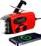 Solar Emergency Hand Crank Weather Radio, Portable NOAA AM/FM Radios with SOS Alarm, Red