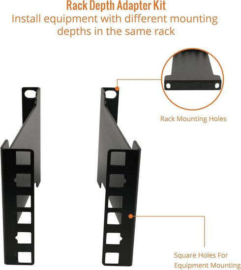 Server Rack Depth Extender - 2U - 6inch / 15.24 cm, TAA Compliant Rack Mount Adapter Kit