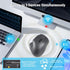 Ergonomic Bluetooth Vertical Wireless Mouse, LED Rechargeable Optical Mice, Dual Mode 1000/1600/2400 DPI, 8 Buttons
