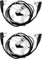 Walkie Talkies Earpiece with Mic, 2 Pin Acoustic Tube Headset for Baofeng UV-5R, Retevis RT21 RT22, 2 Pack