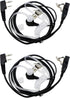 Walkie Talkies Earpiece with Mic, 2 Pin Acoustic Tube Headset for Baofeng UV-5R, Retevis RT21 RT22, 2 Pack
