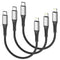 Short USB C to Lightning Cable 6 Inch, 3 Pack 0.5 Foot Fast Charging Braided Cord for iPhone 14 13 12 11 Pro Max