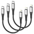 Short USB C to Lightning Cable 6 Inch, 3 Pack 0.5 Foot Fast Charging Braided Cord for iPhone 14 13 12 11 Pro Max