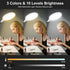 SH 10'' 360 Ring Light for Streaming, Full Screen LED Ring Light for Desk with Adjustable Arm, Video Conference