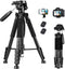 VICTIV 74” Camera Tripod, Heavy Duty Aluminum Stand for Camera and Phone, Compatible with DSLR, Carry Bag Included