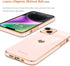 Teageo iPhone 14 Case for Women, Cute Love Heart Luxury Electroplate Plating Soft Bling Back Cover - Light Pink