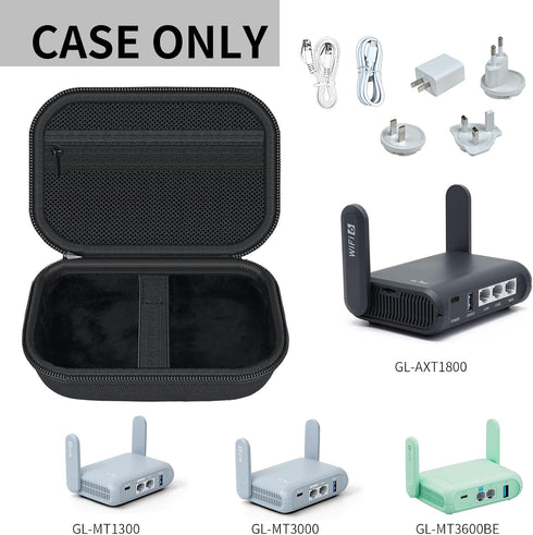 GL-MT3600BE/ MT3000/ AXT1800/ MT1300/ A1300 Travel Router Case Compatible with for GLiNetTravel Router Wireless