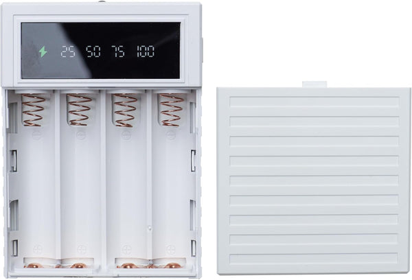 Yinow 22.5W Fast Charging DIY Power Bank Case for 4 x 18650 Batteries,