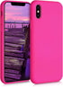 kwmobile Case Compatible with Apple iPhone Xs, Slim Protective TPU Silicone Phone Cover in Neon Pink