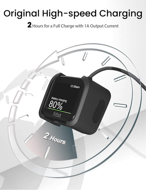 Charger for Fitbit Versa 1/Versa Lite/Versa SE Replacement Charging Dock Cable for Versa, Versa SE, Versa Lite Smart