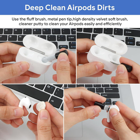 12 in 1 iPhone Cleaning Kit for Charging Port, Phone Cleaning Kit for iPhone/AirPods/iPad, Safely Clean Lightning Cable