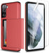 ZUSLAB Wallet Case for Samsung Galaxy S21 5G, Card Holder Shockproof Anti Scratch Bumper Cover with Screen Protector