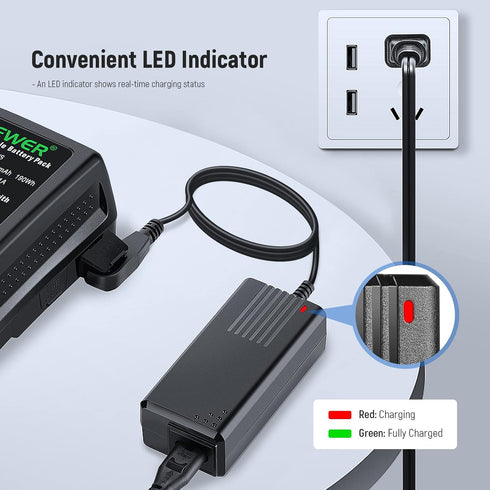 NEEWER D-Tap Battery Charger with 3.3feet/1m D-Tap Cable for V-Mount/V-Lock/Gold Mount Battery, Compatible with NEEWER