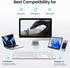 TIETI 2.4G Wireless Bluetooth Keyboard Rechargeable, Stainless Steel Ultra Slim Full Size Keyboard with Numeric Keypad