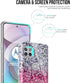 BAISRKE Moto G 5G Case, Motorola One 5G Ace Glitter Sparkle Shockproof Clear Hard Back Cover - Pink