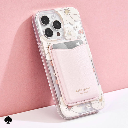 Kate Spade New York Magnetic Wallet/Card Holder, Compatible with MagSafe Wallet - Pale Dogwood