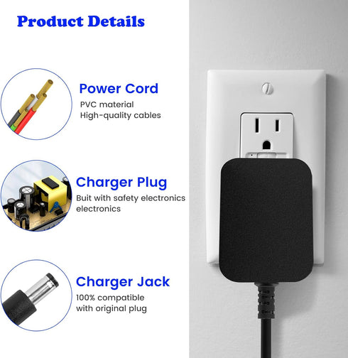 5V Charger for Dogtra Remote Training Collar, Compatible with Dogtra 200C 202C 280C 282C YS300 YS600 iQ Series, Black