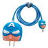 3D Cute Cartoon Charger Protector Case for Apple 20W USB-C Power Adapter and Lightning Cable (Captain America)