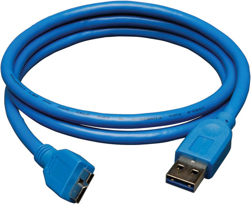 Tripp Lite U326-003 USB 3.0 Super Speed Device Cable - 5Gbps (A Male to Micro B Male), 3 Feet, Blue