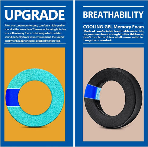 Replacement Earpads for LucidSound LS20, LS25, LS30, LS40 Headset, High-Density Memory Foam Cushions