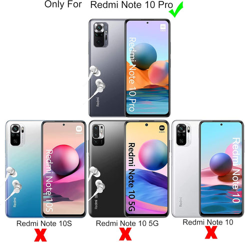 Ibywind Screen Protector for Redmi Note 10 Pro 4G - 2Pcs Tempered Glass, 1Pc Camera Lens Protector, Easy to Install
