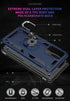 for Samsung A52 Case, Galaxy A52 Shockproof Cover with HD Screen Protector, Military-Grade Ring Holder Kickstand