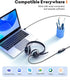Headset 3.5mm Headsets Headset USB with Microphone, Wired Computer with Noise Cancelling Microphone, Stereo Headphones