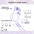 Earbuds Set with Case for Kids, Wired Headphones with Small Size Ear Tips, Aesthetic Earphones for Phone and PC (Purple)